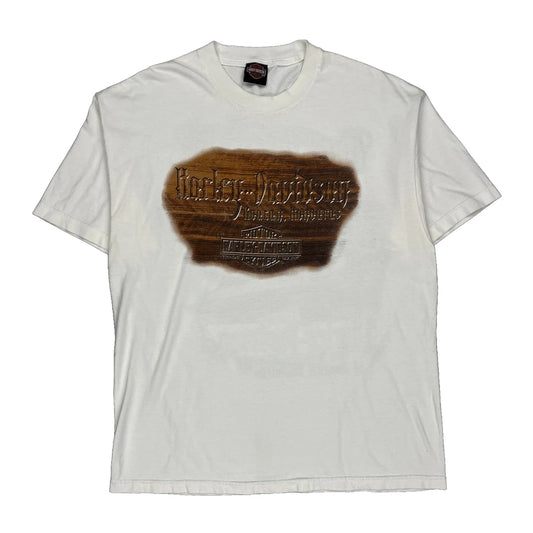 Roatan, Honduras Harley Davidson T-Shirt - No Size White Cotton