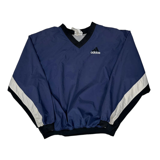 Vintage Adidas Windbreaker - XL Navy Polyester