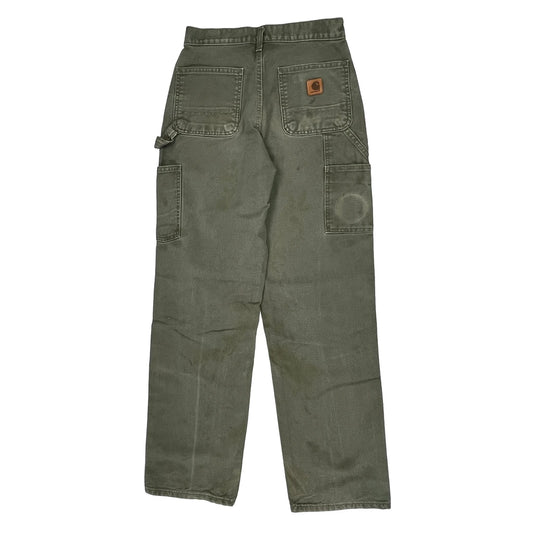 Carhartt Carpenter Trousers - 28W UK 8 Green Cotton