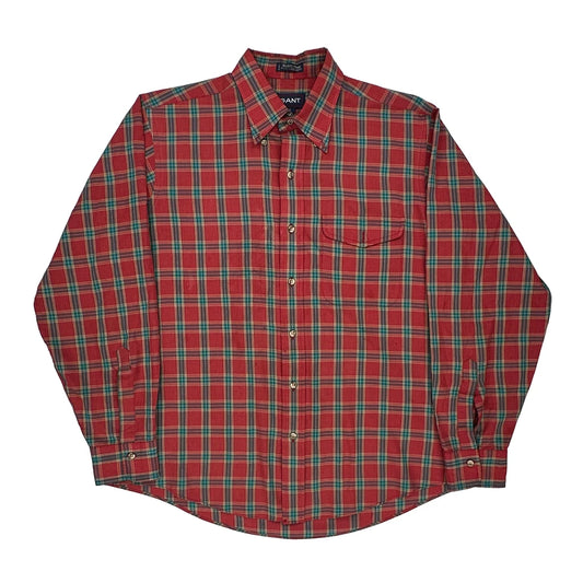 Gant Checked Shirt - Large Red Cotton Blend