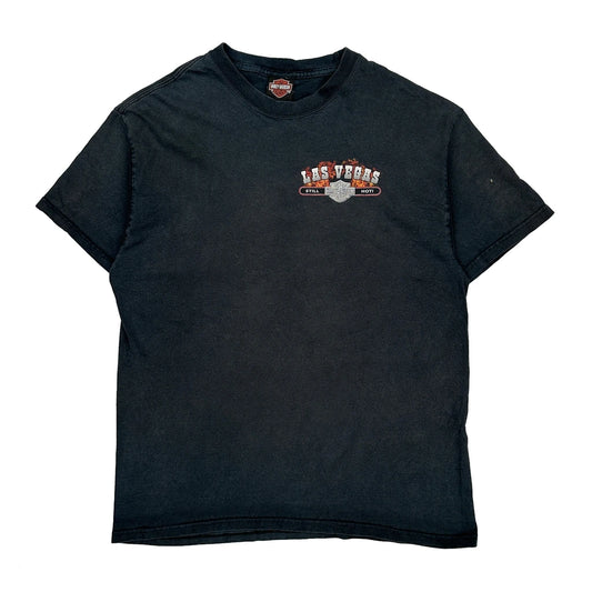Las Vegas Harley Davidson Graphic T-Shirt - Large Black Cotton