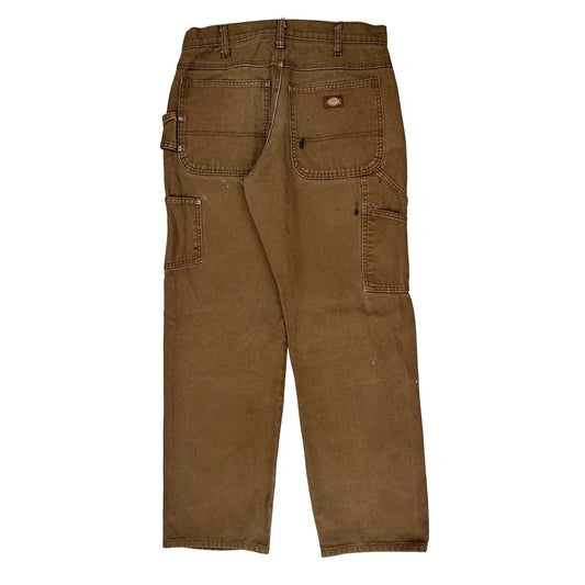 Dickies Carpenter Trousers - 31W 31L Brown Cotton