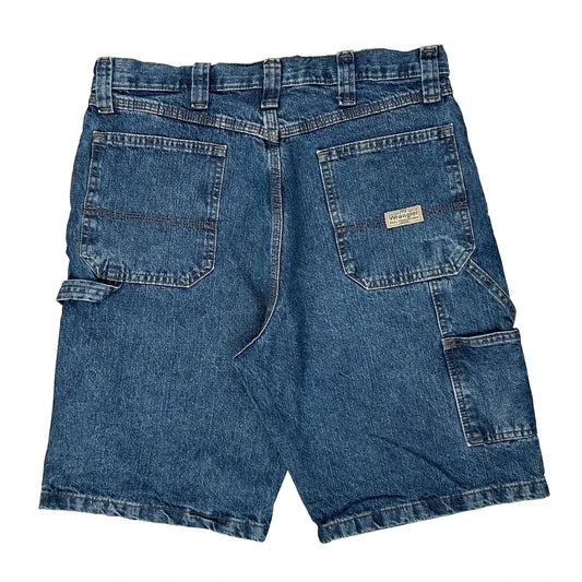 Wrangler Carpenter Shorts - 34W 10L Blue Cotton