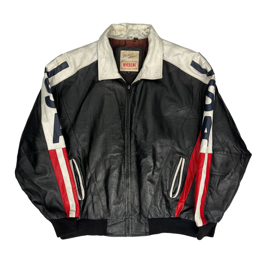 Vintage USA Wheremi Leather Jacket - XL Black Leather