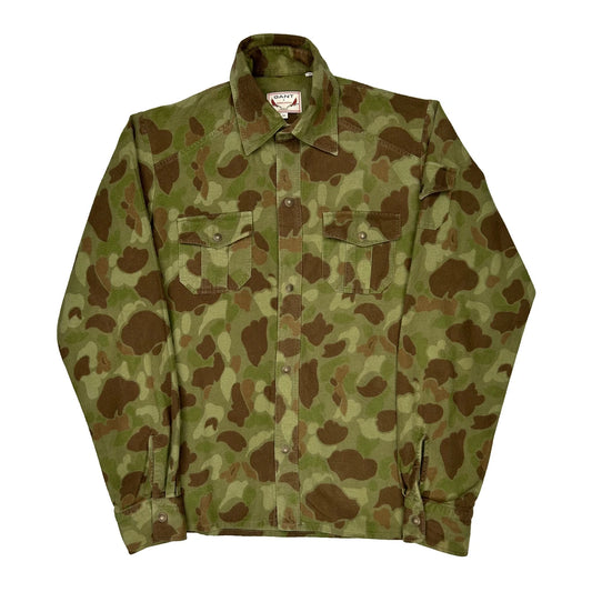 Gant Duck Camo Shirt - Medium Green Cotton