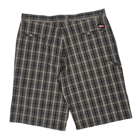 Dickies Checked Shorts - 34W 11L Grey Cotton