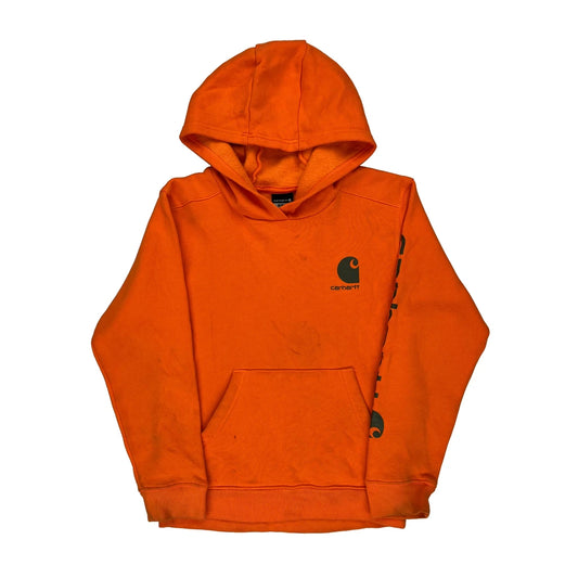 Age 10-12 Carhartt Hoodie - Medium Orange Cotton