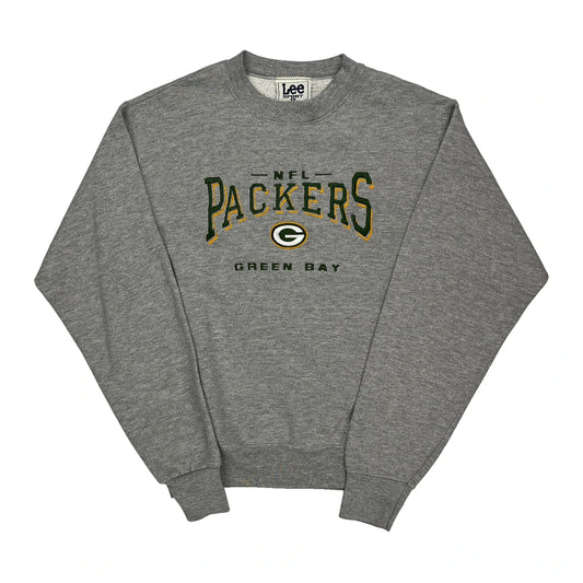 Green Bay Packers Lee Sport Nfl Sweatshirt - Large Grey Cotton Blend