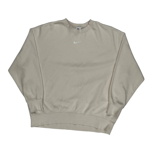 Nike Sweatshirt - Large Beige Cotton