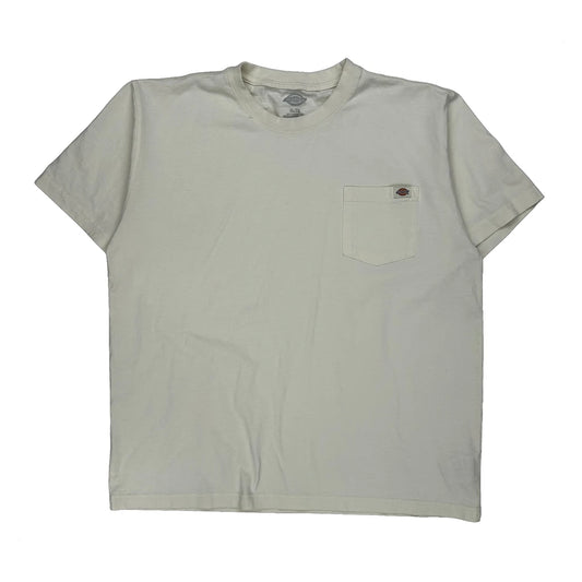 Pocket Dickies T-Shirt - XL Cream Cotton