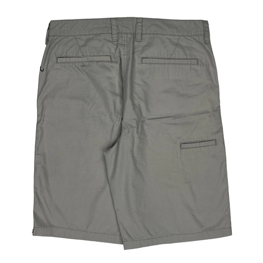 Quiksilver Baggy Chino Shorts - 34″ Waist Grey Cotton