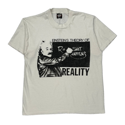 Einstein'S Theory Of Reality Screen Stars Single Stitch T-Shirt - Large White Cotton Blend