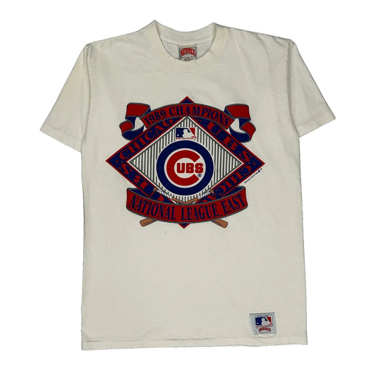 Chicago Cubs Nutmeg Single Stitch T-Shirt - Medium White Cotton