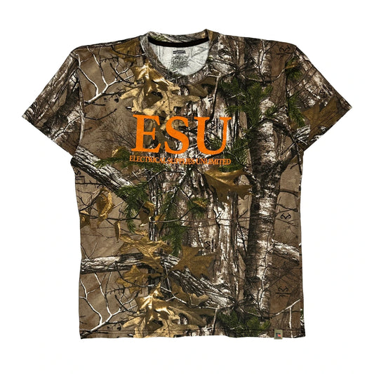 Vintage Russell Outdoors Camo T-Shirt - XL Green Cotton