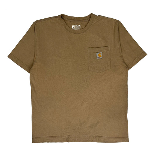 Carhartt T-Shirt - Medium Khaki Cotton