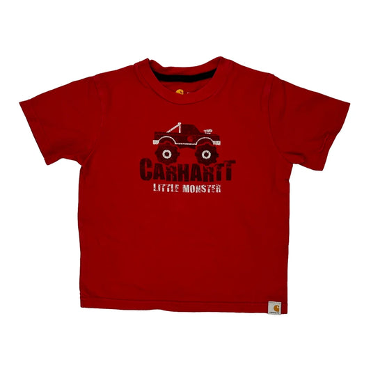 Age 4 Carhartt Graphic T-Shirt - XS Red Cotton