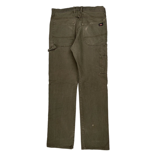 Dickies Double Knee Carpenter Trousers - 33W 32L Brown Cotton