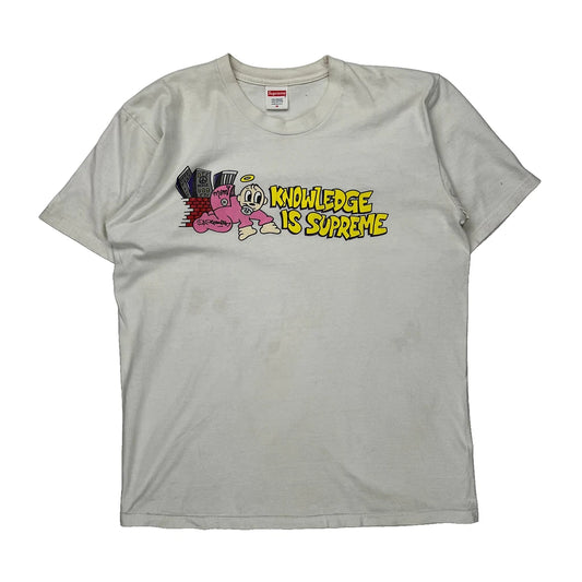 Knowledge Is Supreme Supreme T-Shirt - Medium White Cotton