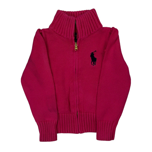 Age 3 Polo By Ralph Lauren Zip Up - XS Pink Cotton