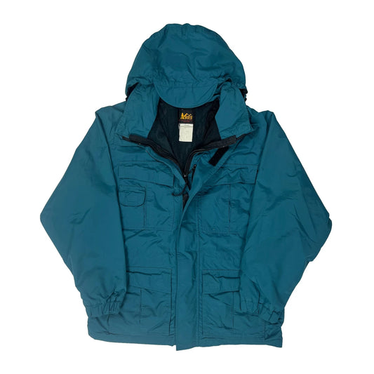 Rei Waterproof Jacket - Large Green Nylon