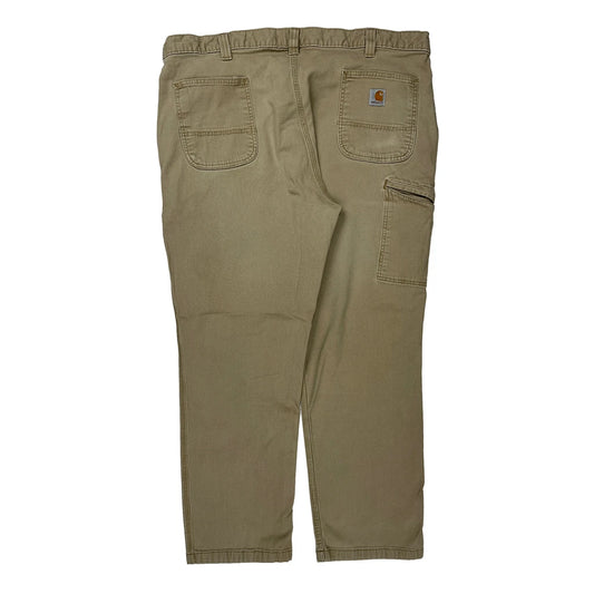Carhartt Carpenter Trousers - 40W 32L Khaki Cotton
