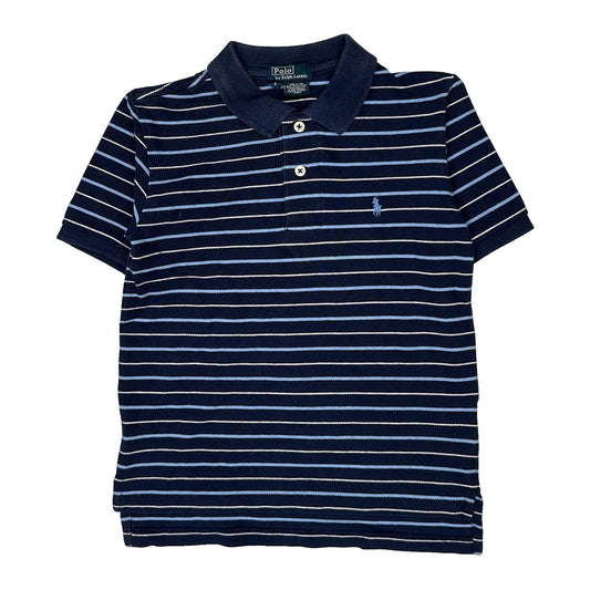Age 5-6 Polo By Ralph Lauren Striped Polo Shirt - Small Navy Cotton
