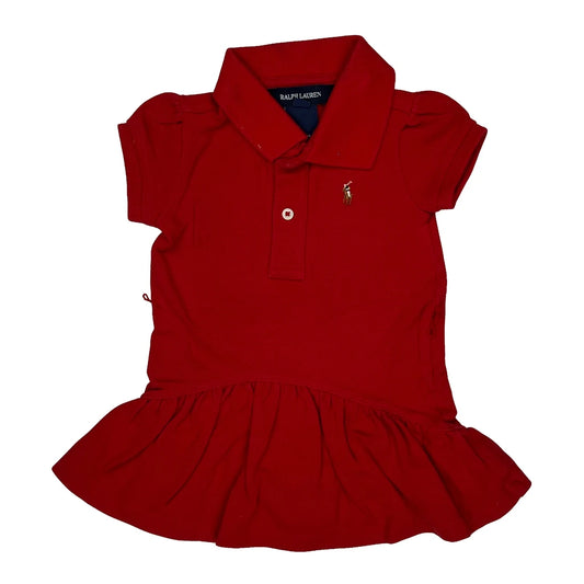 Age 9 Months Ralph Lauren Dress - 3XS Red Cotton