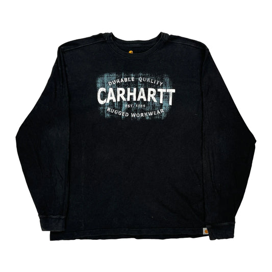 Carhartt Graphic Long Sleeve T-Shirt - XL Black Cotton