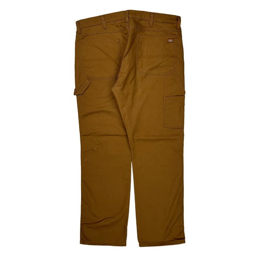 Dickies Carpenter Trousers - 38W 32L Brown Cotton Blend