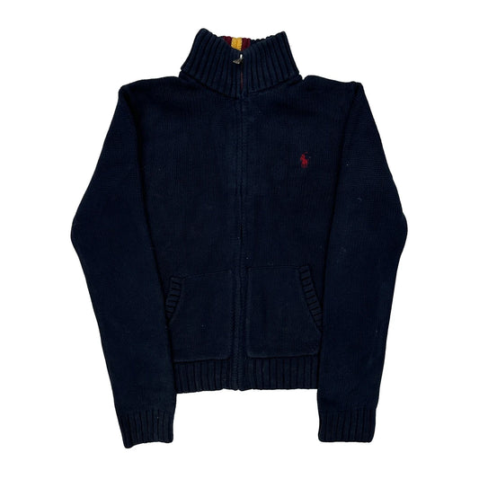 Vintage Age 7-8 Polo By Ralph Lauren 1/4 Zip - Small Navy Cotton
