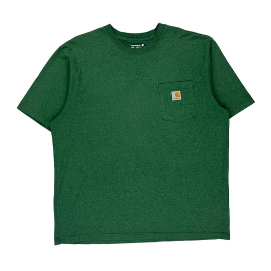 Carhartt T-Shirt - XL Green Cotton Blend