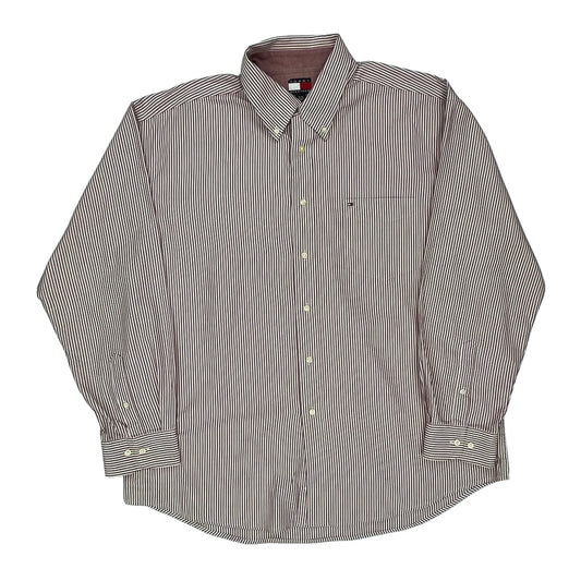 Tommy Hilfiger Striped Shirt - XL Red Cotton