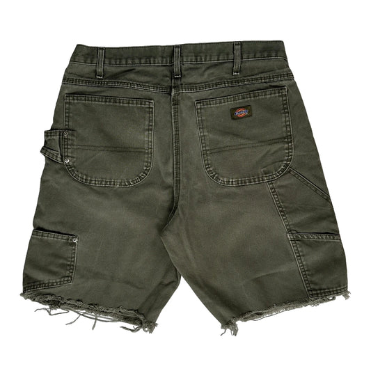 Dickies Carpenter Shorts - 32W 9L Green Cotton