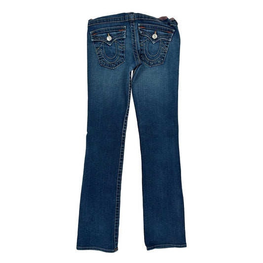 True Religion Boot Cut Jeans - 30W UK 8 Blue Cotton
