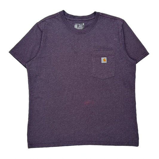 Loose Fit Carhartt T-Shirt - XL Purple Cotton