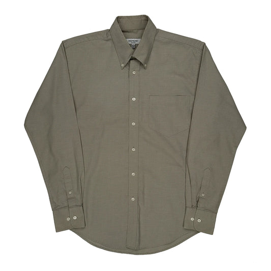 Vintage Yves Saint Laurent Shirt - Medium Grey Cotton Blend