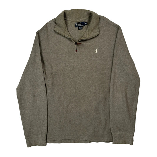 Polo By Ralph Lauren 1/4 Zip - XL Grey Cotton