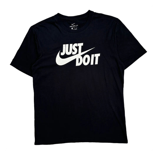 Just Do It Nike T-Shirt - Large Black Cotton