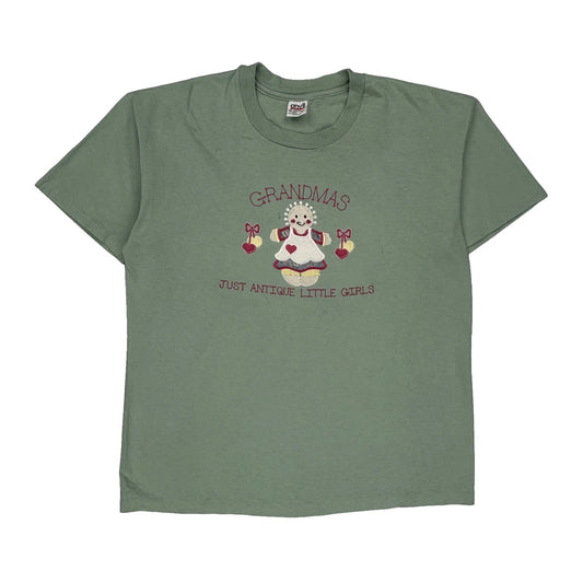 Made In USA Single Stitch Anvil T-Shirt - XL Green Cotton