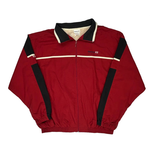 Vintage Classic Reebok Track Jacket - 2XL Red Polyester