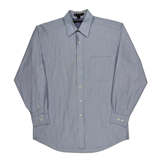 Tommy Hilfiger Pinstripe Shirt - Medium Blue Cotton