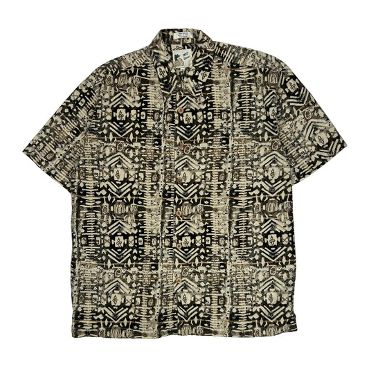 Me Sport Hawaiian Shirt - Large Black Cotton