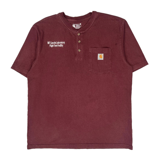 Mit Lincoln Laboratory Flight Test Facility Carhartt Graphic T-Shirt - Large Burgundy Cotton