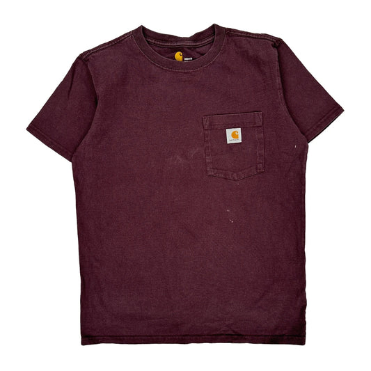 Carhartt T-Shirt - XS Burgundy Cotton