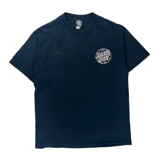 Skateboarding Santa Cruz Graphic T-Shirt - Large Navy Cotton