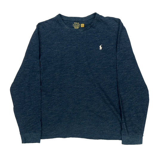 Polo By Ralph Lauren Slim Fit Long Sleeve T-Shirt - XL Blue Cotton