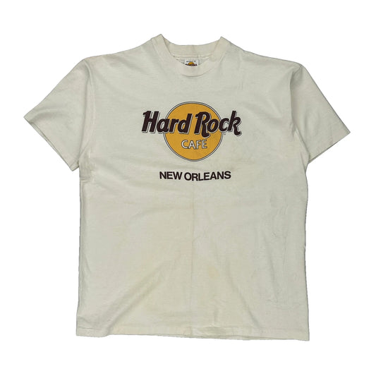 Hard Rock Cafe Single Stitch T-Shirt - XL White Cotton