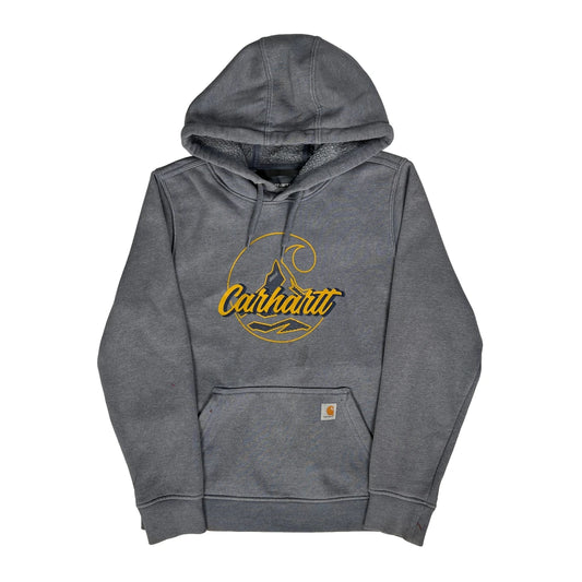 Vintage Carhartt Hoodie - Large Grey Cotton