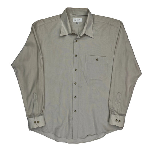 Vintage Yves Saint Laurent Shirt - Large Beige Cotton