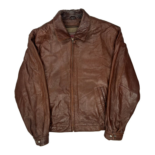 J Park Leather Jacket - Large Brown Leather